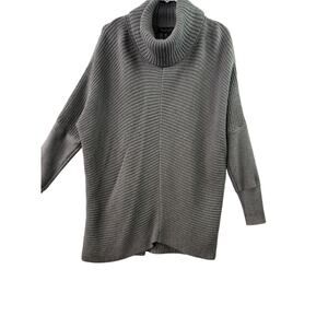 Chic & Cozy: Rachel Zoe Ribbed Knit Turtleneck Sweater – Gray – XL